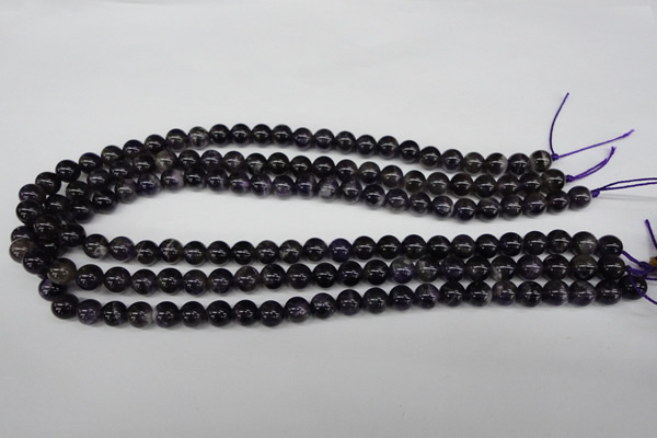 CRO149 15.5 inches 8mm round natural amethyst beads wholesale