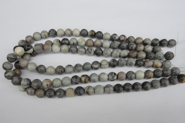 CRO184 15.5 inches 10mm round grey picasso jasper beads wholesale
