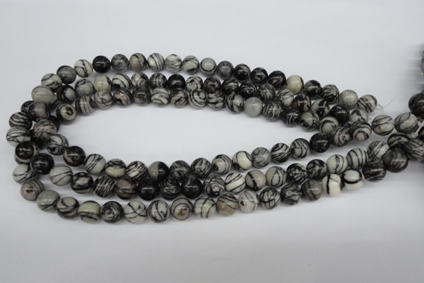 CRO188 15.5 inches 10mm round black water jasper beads wholesale