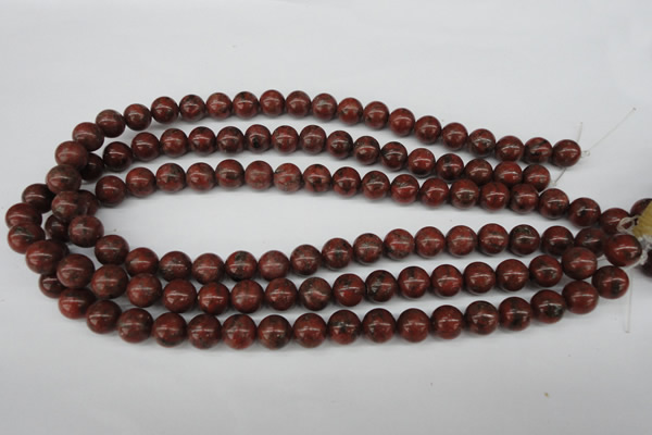 CRO193 15.5 inches 10mm round sesame red jasper beads wholesale