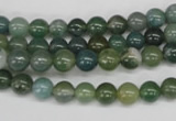 CRO22 15.5 inches 6mm round moss agate gemstone beads wholesale