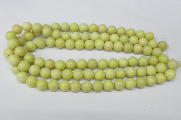 CRO290 15.5 inches 12mm round lemon jade beads wholesale