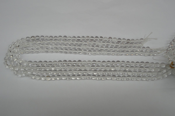 CRO35 15.5 inches 6mm round white crystal beads wholesale