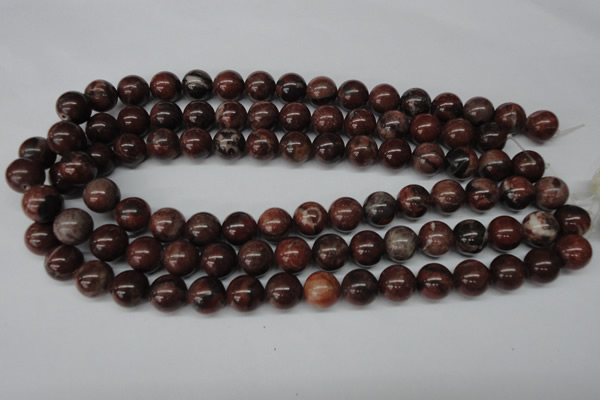 CRO382 15.5 inches 14mm round red picture jasper beads wholesale