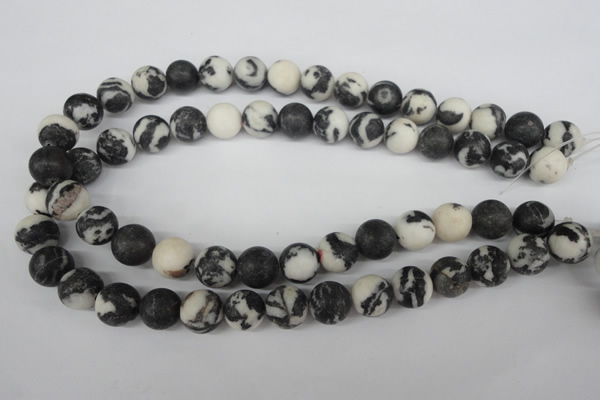 CRO386 15.5 inches 14mm round black & white jasper beads wholesale