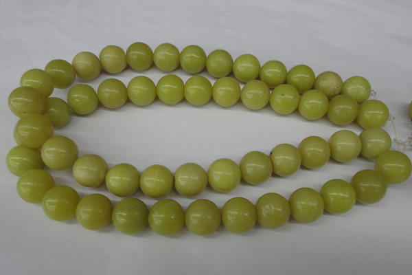 CRO401 15.5 inches 14mm round lemon jade beads wholesale