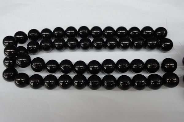 CRO420 15.5 inches 16mm round blackstone beads wholesale