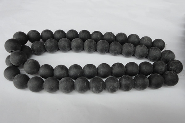 CRO421 15.5 inches 16mm round blackstone beads wholesale