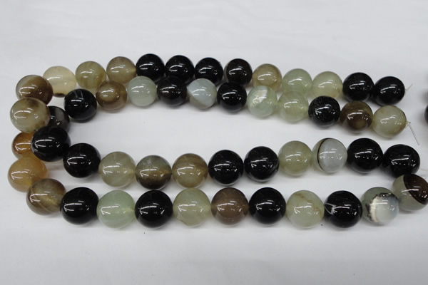 CRO437 15.5 inches 16mm round agate gemstone beads wholesale