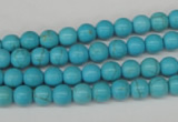 CRO47 15.5 inches 6mm round synthetic turquoise beads wholesale
