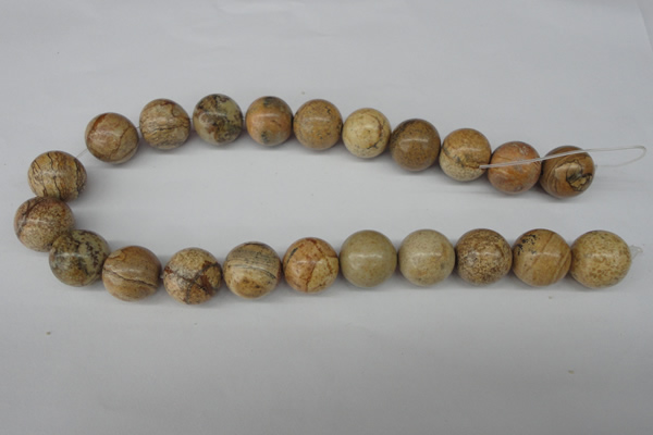 CRO485 15.5 inches 18mm round picture jasper beads wholesale