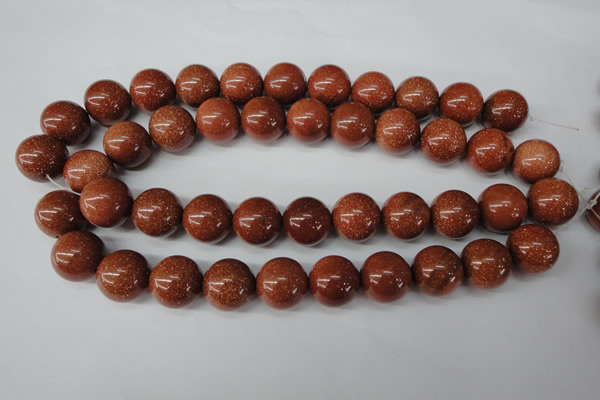 CRO486 15.5 inches 18mm round goldstone beads wholesale
