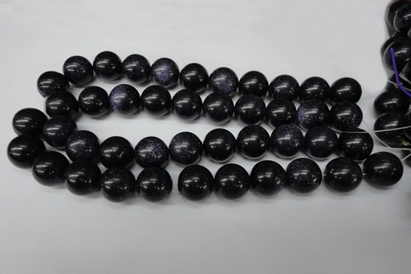 CRO487 15.5 inches 18mm round blue goldstone beads wholesale
