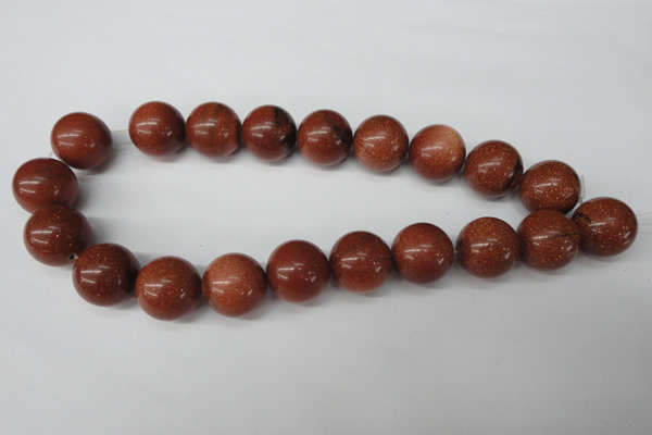 CRO543 15.5 inches 20mm round goldstone beads wholesale