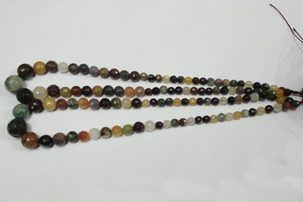 CRO723 15.5 inches 6mm – 14mm faceted round mixed candy jade beads