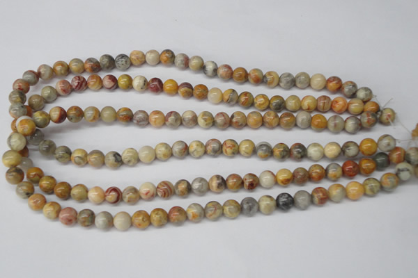 CRO84 15.5 inches 8mm round crazy lace agate beads wholesale