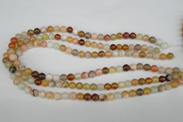 CRO86 15.5 inches 8mm round agate gemstone beads wholesale