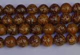 CRO880 15.5 inches 4mm round elephant blood stone beads