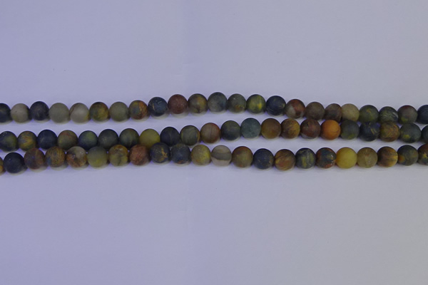 CRO911 15.5 inches 6mm round matte golden pietersite beads