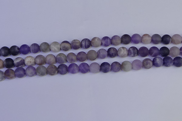 CRO923 15.5 inches 10mm round matte dogtooth amethyst beads