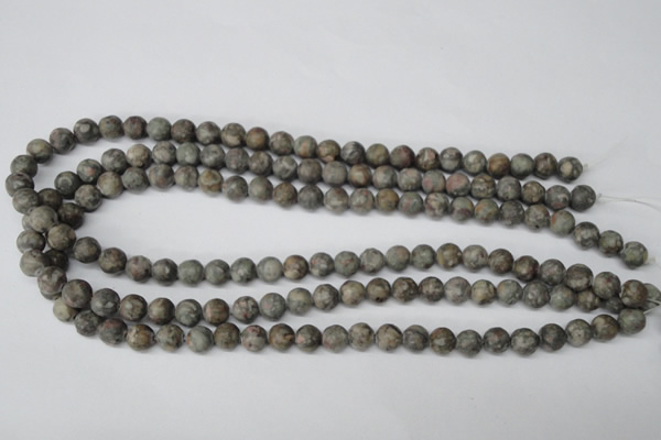 CRO95 15.5 inches 8mm round Chinese leopard skin jasper beads wholesale