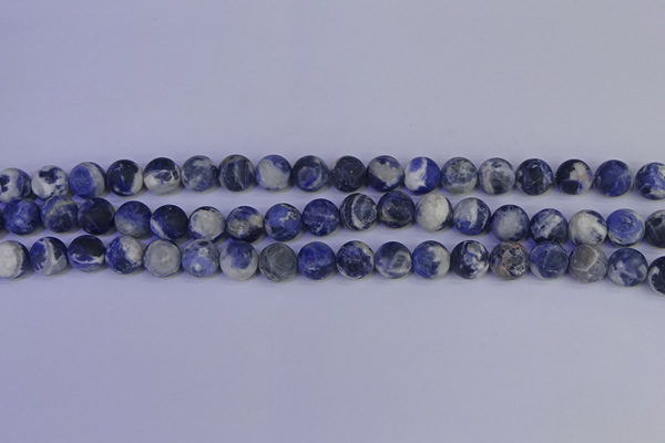 CRO952 15.5 inches 8mm round matte sodalite beads wholesale