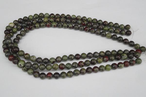CRO97 15.5 inches 8mm round dragon blood jasper beads wholesale