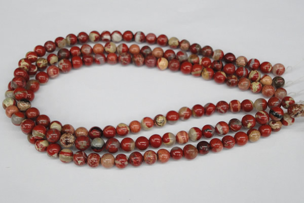 CRO99 15.5 inches 8mm round red jasper beads wholesale