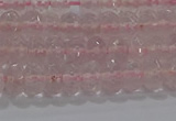 CRQ115 15.5 inches 4*6mm faceted rondelle rose quartz beads