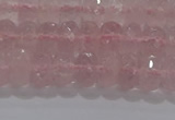 CRQ116 15.5 inches 5*8mm faceted rondelle rose quartz beads