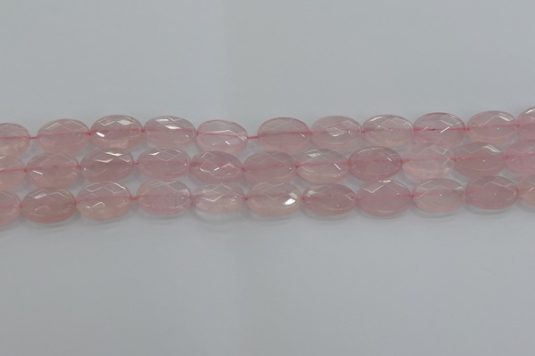 CRQ146 15.5 inches 10*14mm faceted oval natural rose quartz beads