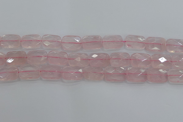 CRQ167 15.5 inches 15*20mm faceted rectangle natural rose quartz beads
