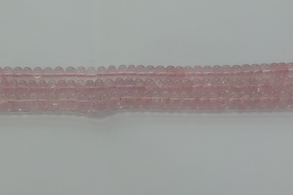 CRQ188 15.5 inches 6*10mm rondelle natural rose quartz beads