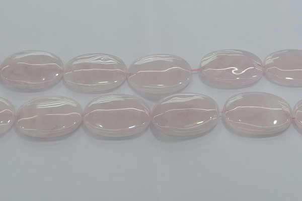 CRQ238 15.5 inches 30*40mm oval rose quartz beads wholesale