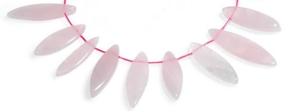 CRQ24 multi sizes flat rice shape rose quartz beads wholesale