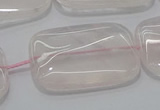 CRQ246 15.5 inches 18*25mm rectangle rose quartz beads wholesale