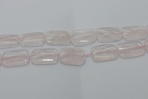 CRQ246 15.5 inches 18*25mm rectangle rose quartz beads wholesale