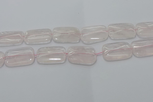 CRQ247 15.5 inches 22*30mm rectangle rose quartz beads wholesale
