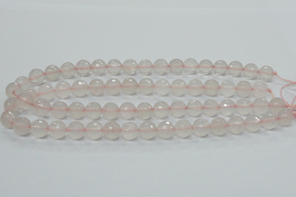 CRQ35 15.5 inches 12mm faceted round natural rose quartz beads