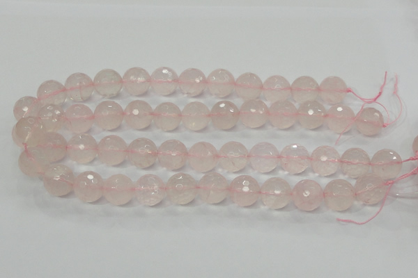 CRQ37 15.5 inches 16mm faceted round natural rose quartz beads