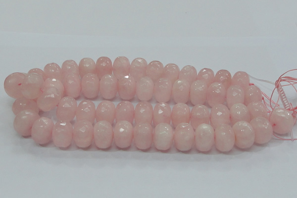 CRQ51 15.5 inches 15*20mm faceted rondelle natural rose quartz beads