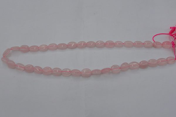 CRQ608 15.5 inches 8*10mm oval rose quartz beads wholesale