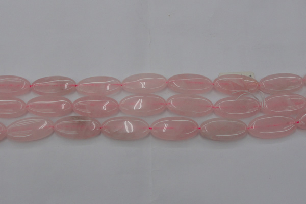 CRQ614 15.5 inches 15*30mm oval rose quartz beads wholesale