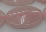 CRQ615 15.5 inches 20*30mm oval rose quartz beads wholesale