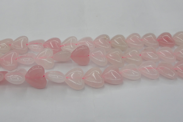 CRQ634 15.5 inches 22*22mm heart rose quartz beads wholesale