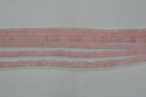 CRQ678 15.5 inches 2*4mm tyre rose quartz beads wholesale