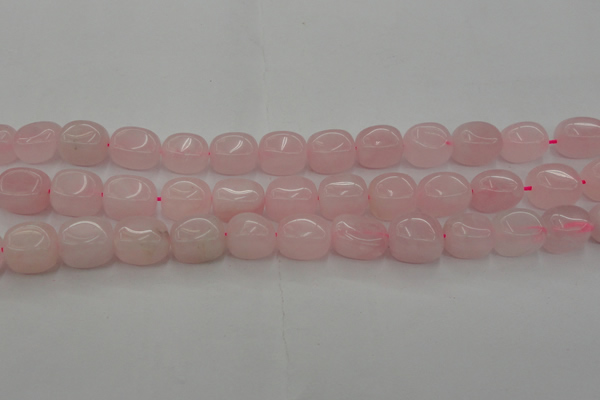 CRQ696 15.5 inches 10*14mm nuggets rose quartz beads wholesale