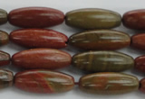 CRS100 15.5 inches 8*20mm rice rainbow jasper stone beads