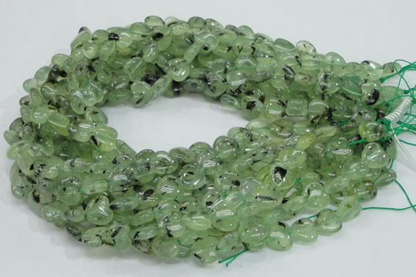 CRU107 15.5 inches 12*12mm heart green rutilated quartz beads