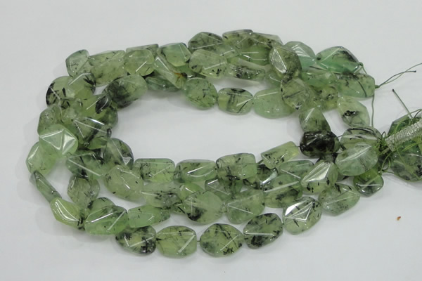 CRU112 15.5 inches 16*20mm faceted freefrom green rutilated quartz beads